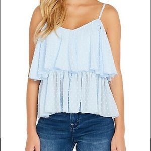 BNT BUFFALO DAVID BITTON Dew Drop Layered Ruffle Tank Top - Size: XS
